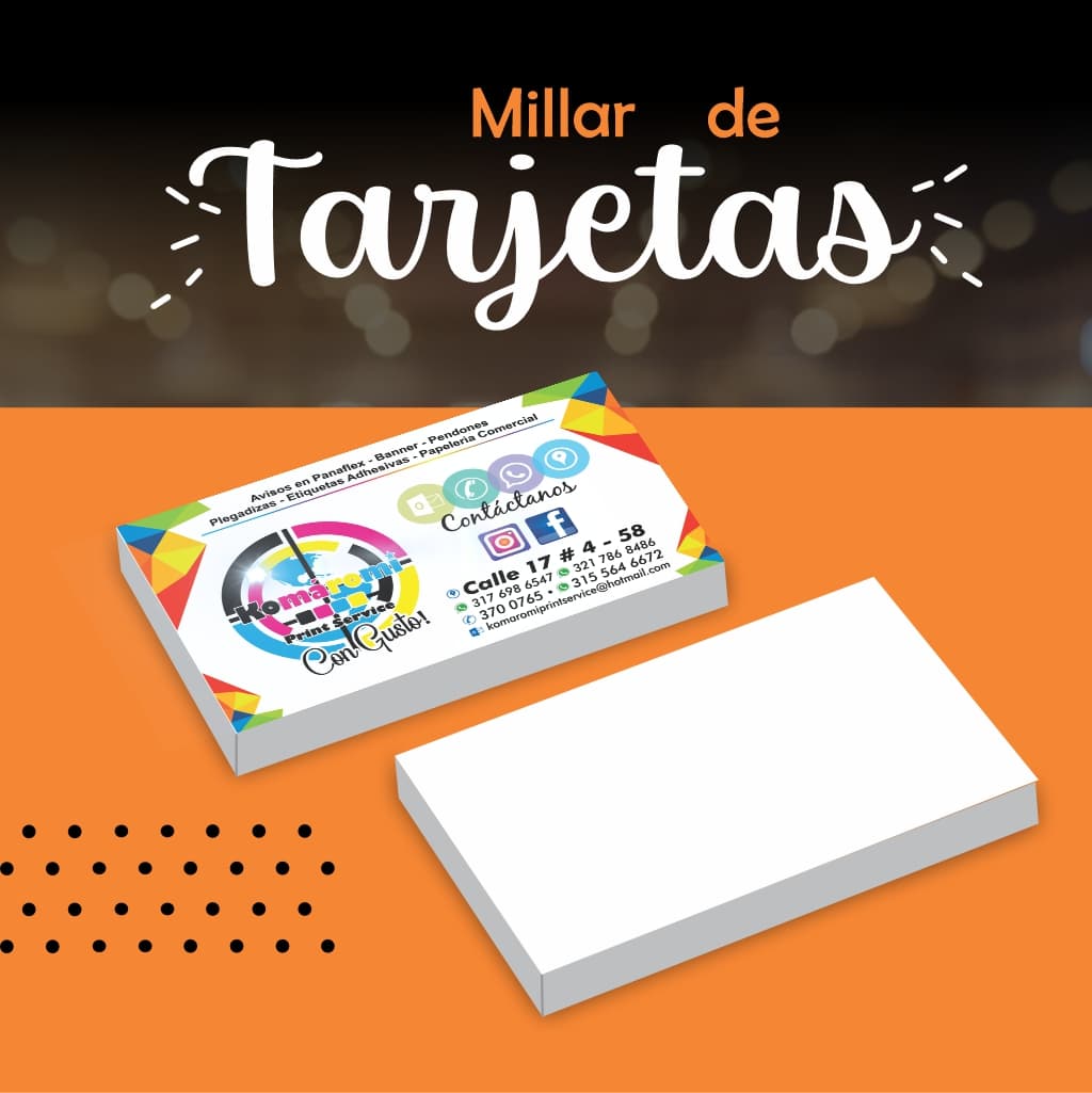 Tarjeta de presentación brillo total